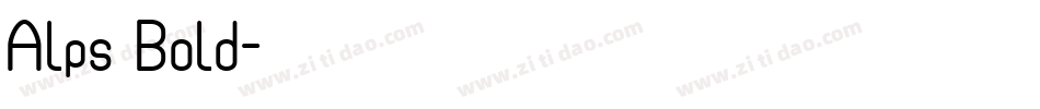 Alps Bold字体转换